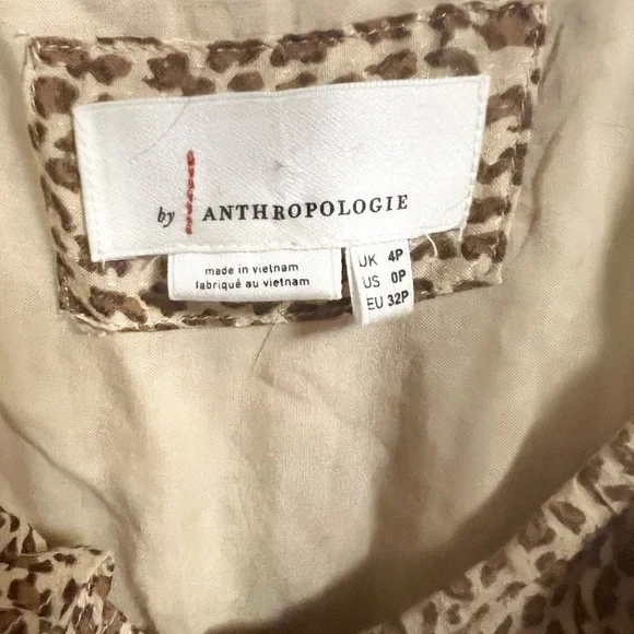 Anthropologie boho Animal Print Button Down Midi Dress - Picture 5 of 11